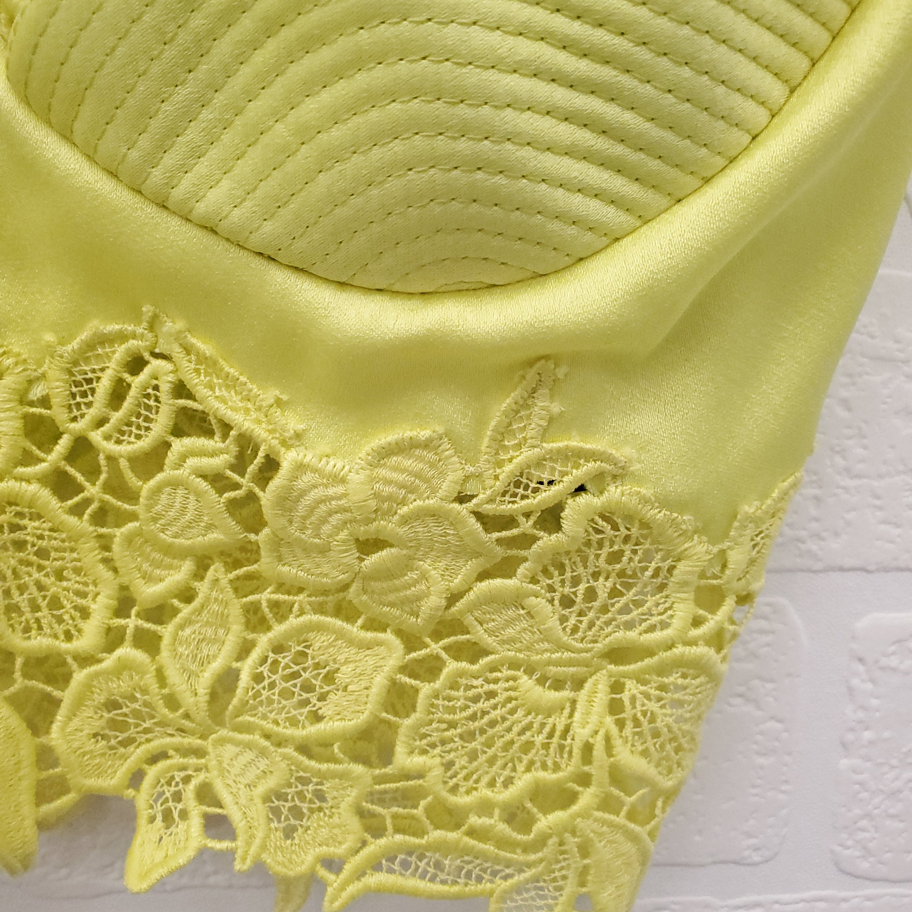 VERSACE NEON YELLOW LACE CORSET - SIZE 38