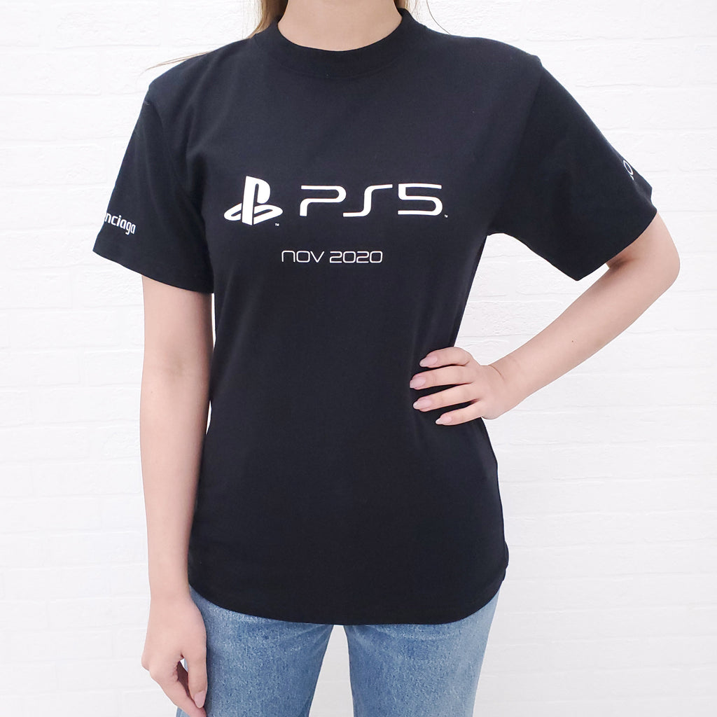 BALENCIAGA 'PLAYSTATION' LOGO T-SHIRT - SIZE XS