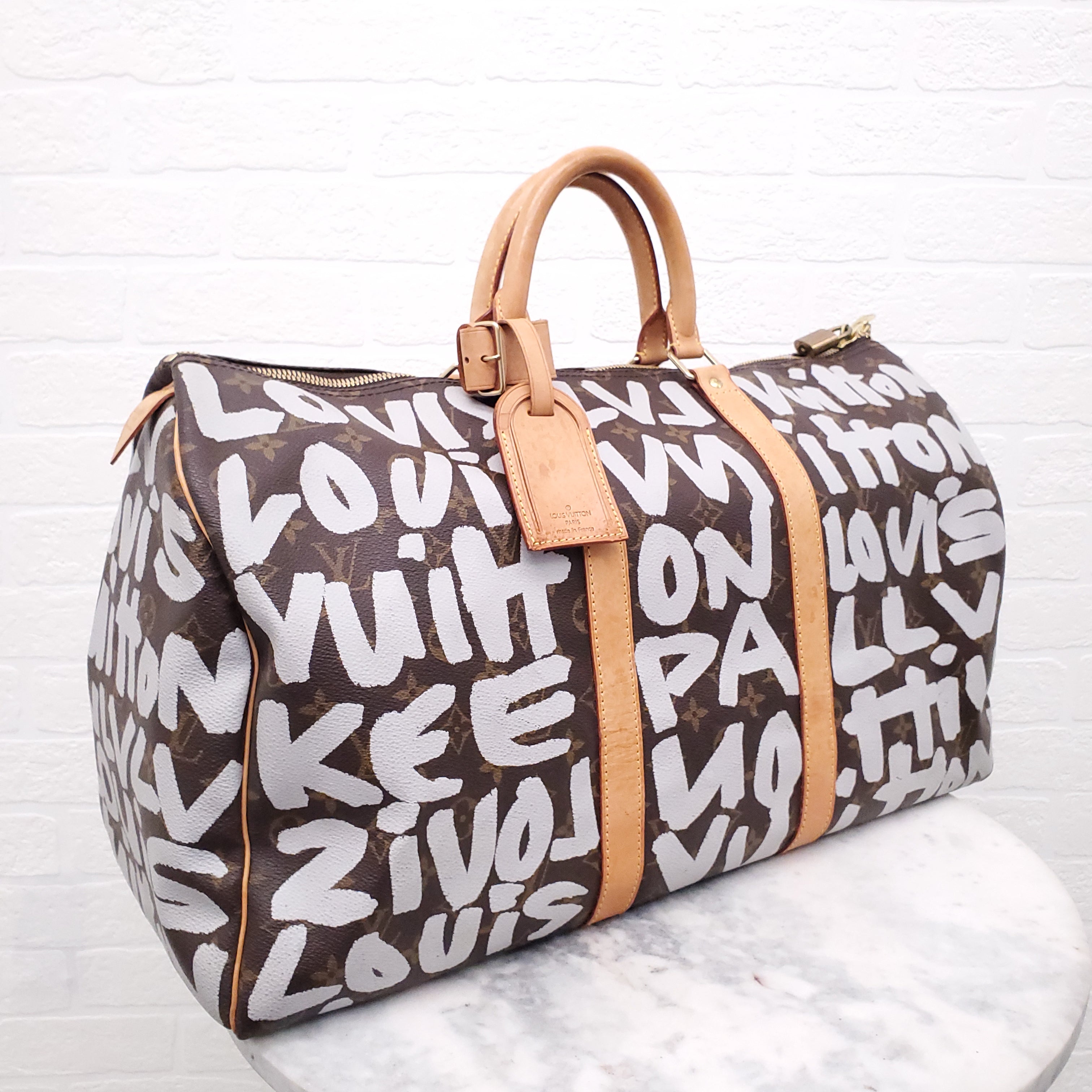 LOUIS VUITTON X STEPHEN SPROUSE 2001 KEEPALL 50 TRAVEL BAG