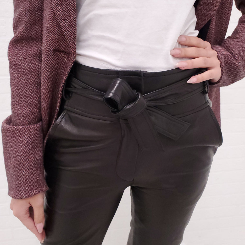 VERONICA BEARD VEGAN LEATHER PANTS - SIZE 0