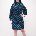 FENDI HEART PRINT SILK DRESS - SIZE 42