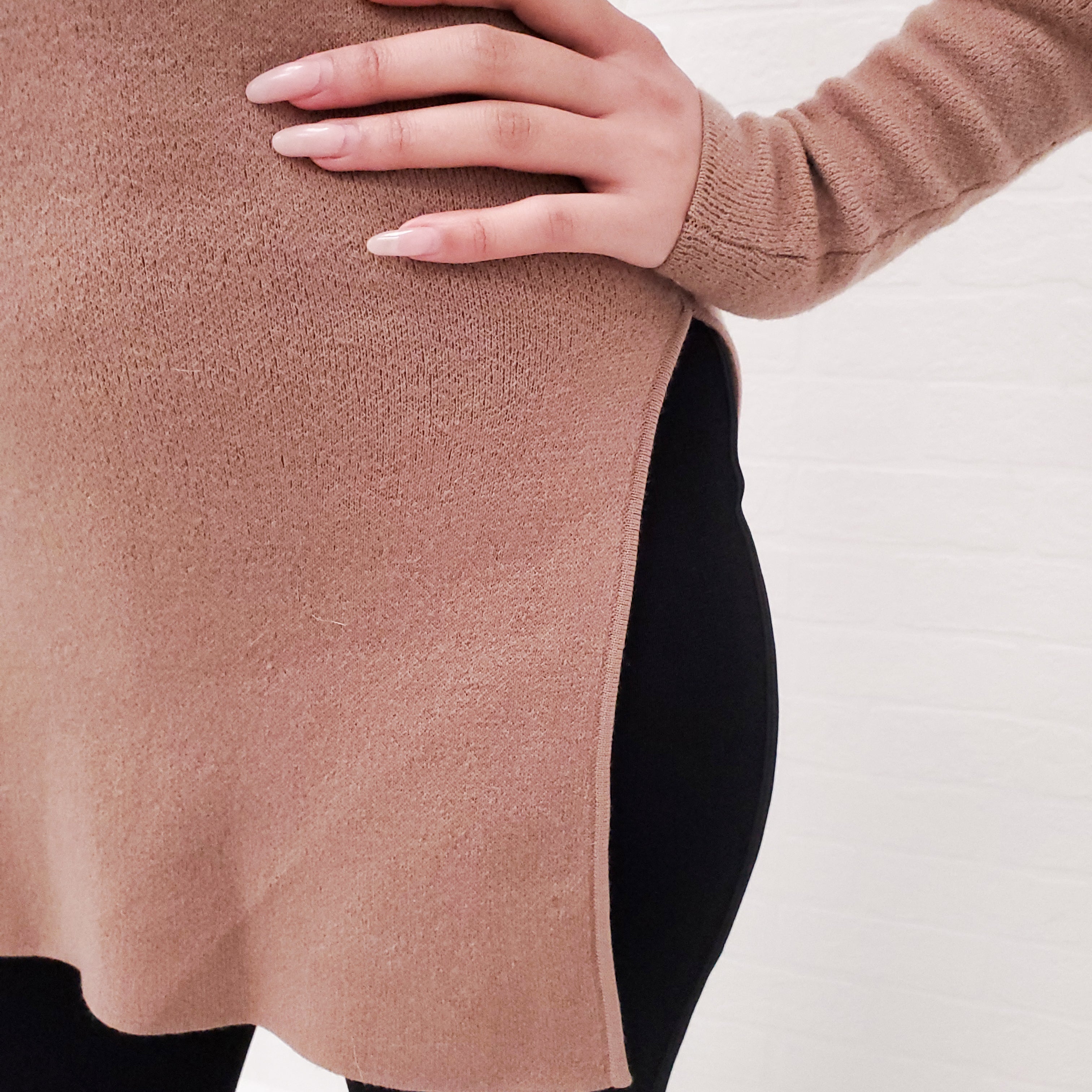 TOTEME CAMEL WOOL BLEND TOP - SIZE XXS