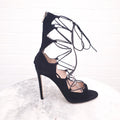 GIANVITO ROSSI SUEDE LACE UP HEELS - SIZE 39