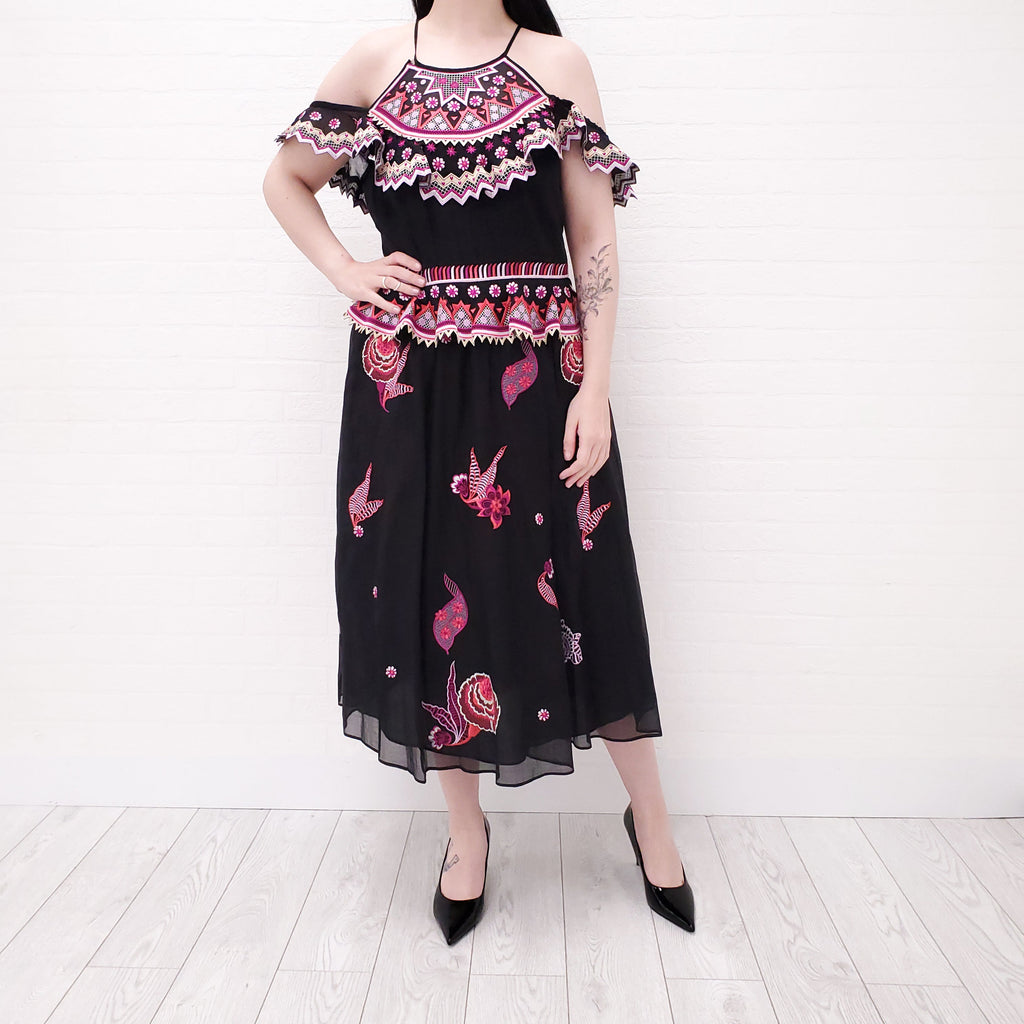TEMPERLEY LONDON WILDFLOWER DRESS - SIZE 10