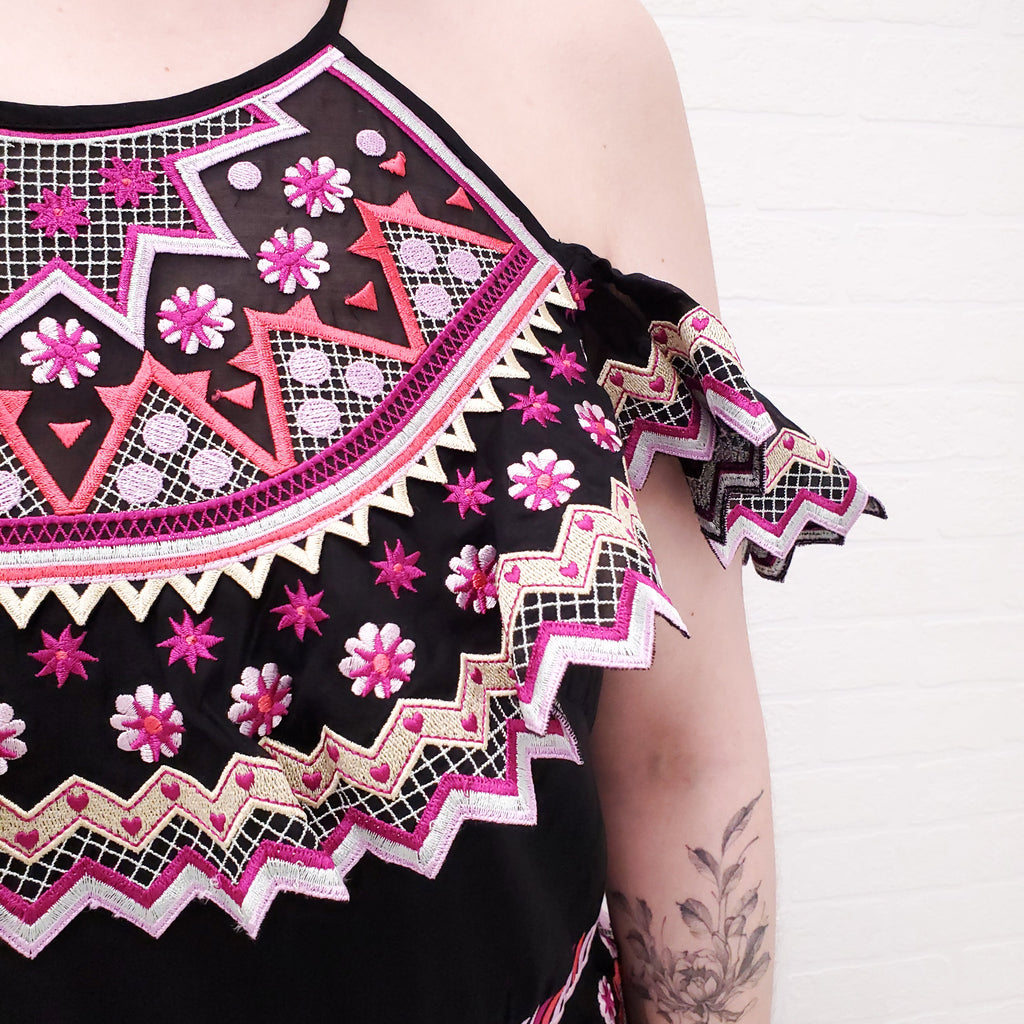 TEMPERLEY LONDON WILDFLOWER DRESS - SIZE 10
