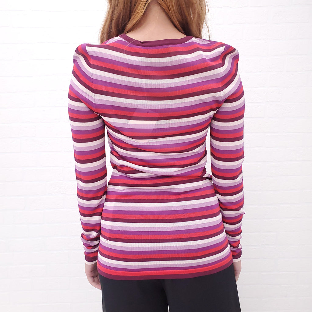 ZIMMERMANN PINK STRIPED SWEATER - SIZE 1 (S)