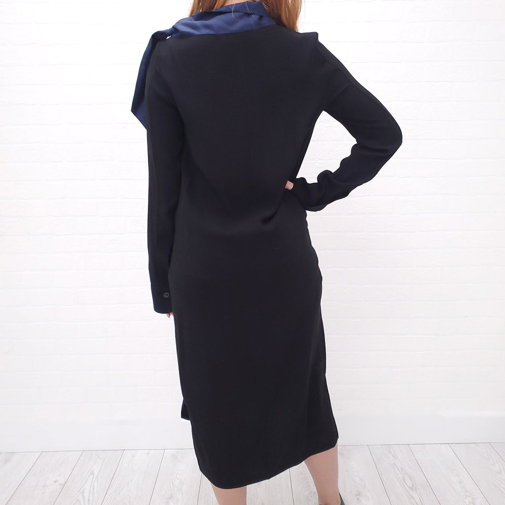 MARNI BLACK DRESS WITH BLUE COLLOR - SIZE 40