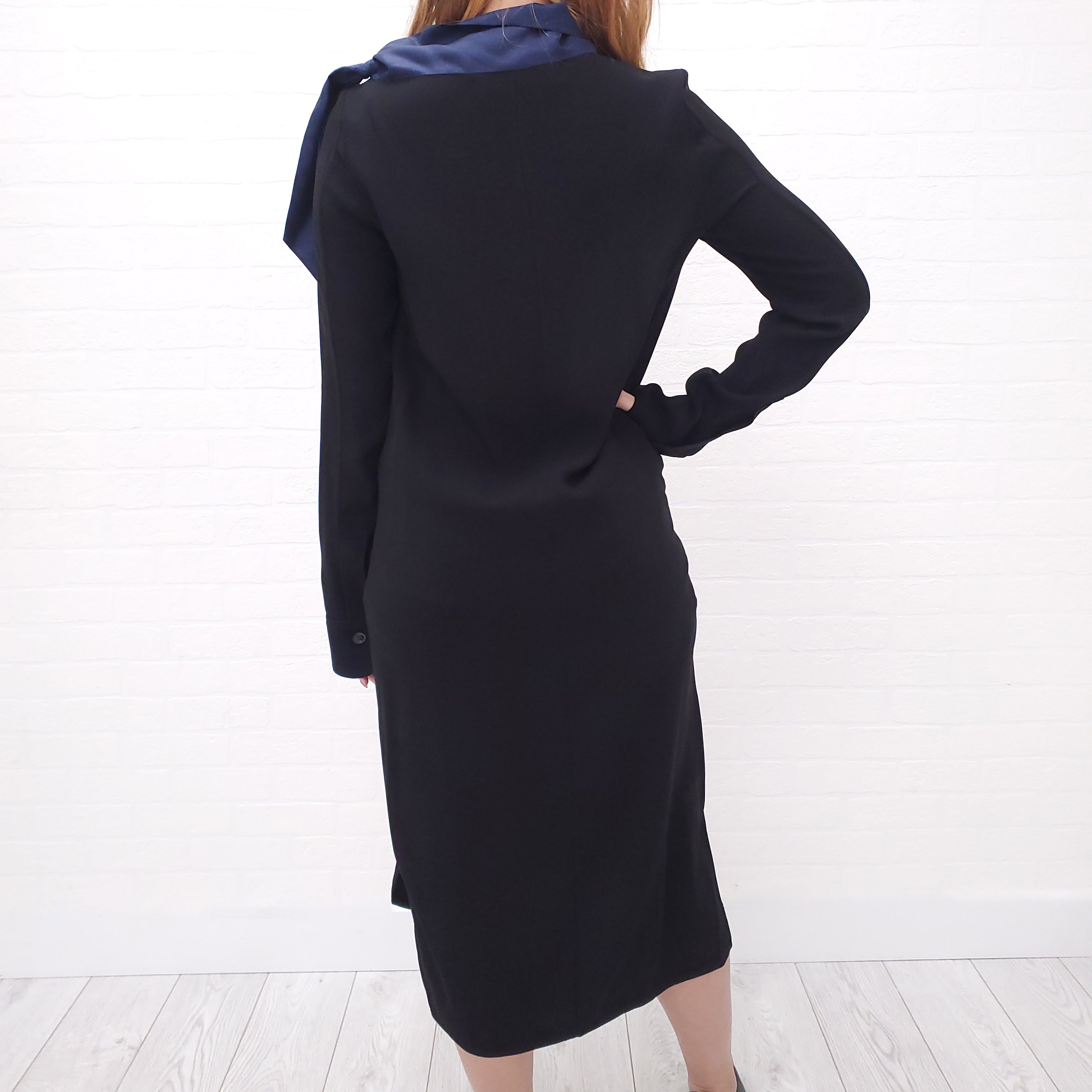 MARNI BLACK DRESS WITH BLUE COLLOR - SIZE 40