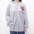DOLCE & GABBANA GREY OVERSIZED HEART SWEATSHIRT - SIZE 46/12