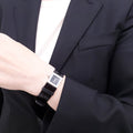 CHANEL DIAMOND WATCH WITH CROC BAND