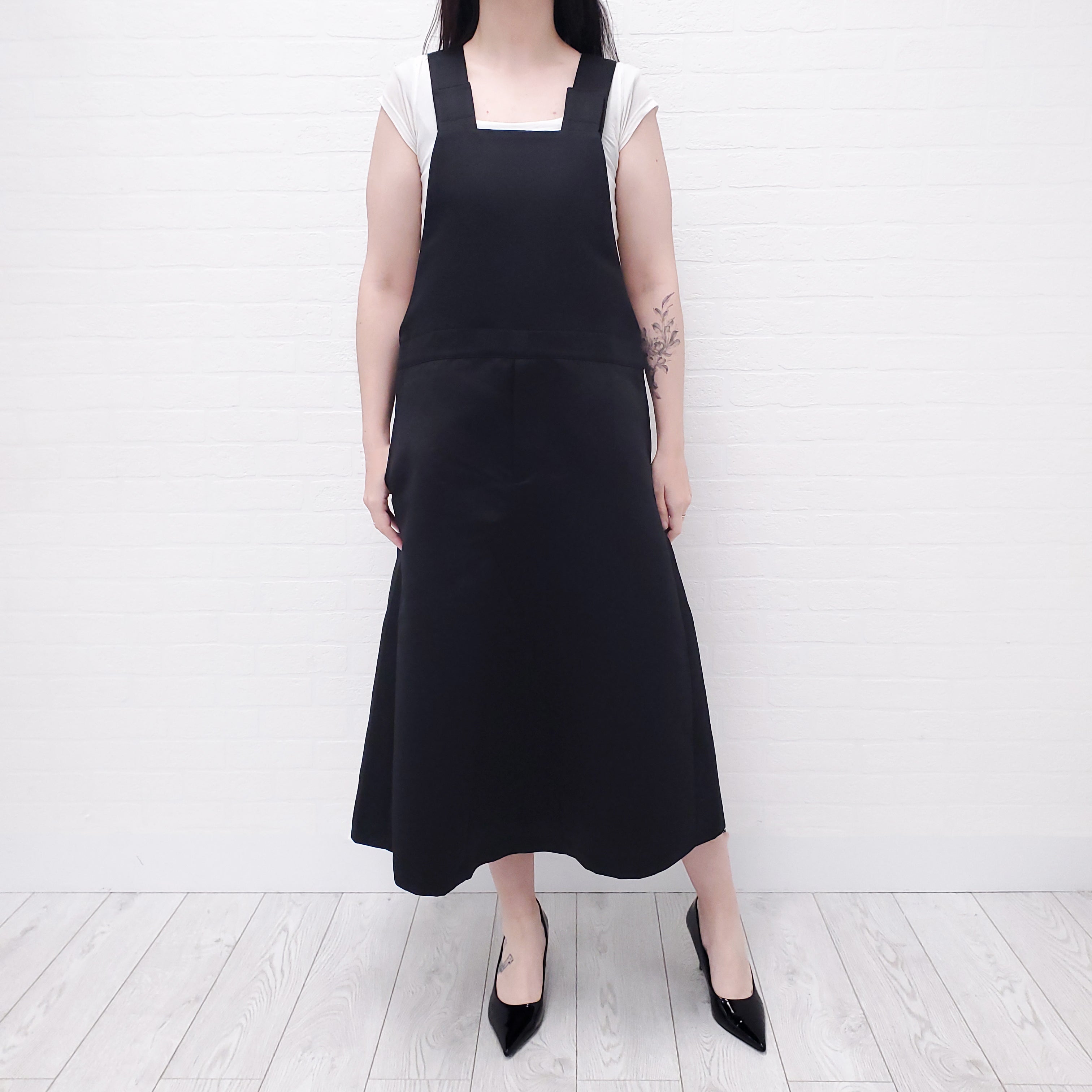 COMME DES GARÇONS BLACK OVERALL DRESS - SIZE M