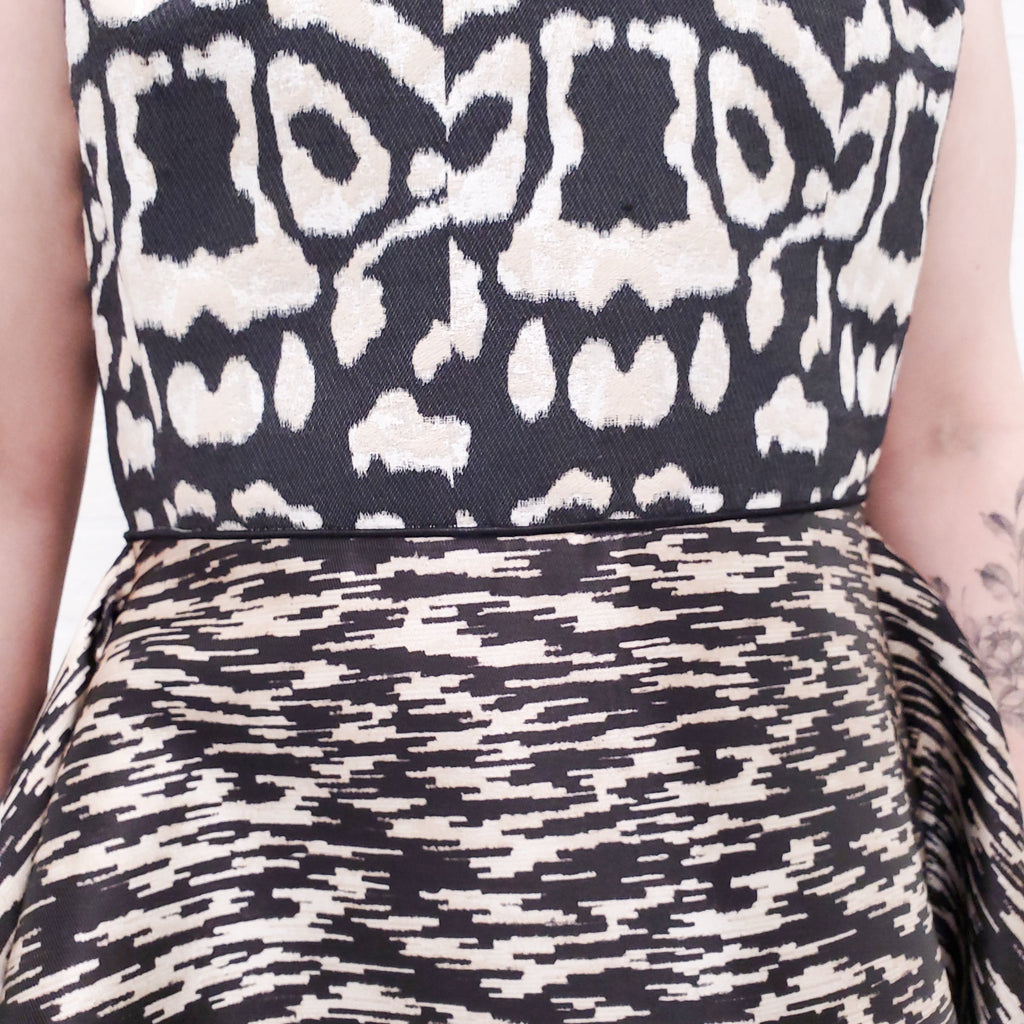 GIAMBATTISTA VALLI LEOPARD PATTERNED A-LINE DRESS - SIZE 44