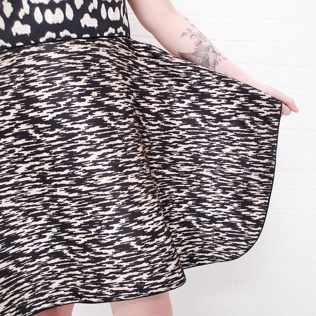 GIAMBATTISTA VALLI LEOPARD PATTERNED A-LINE DRESS - SIZE 44