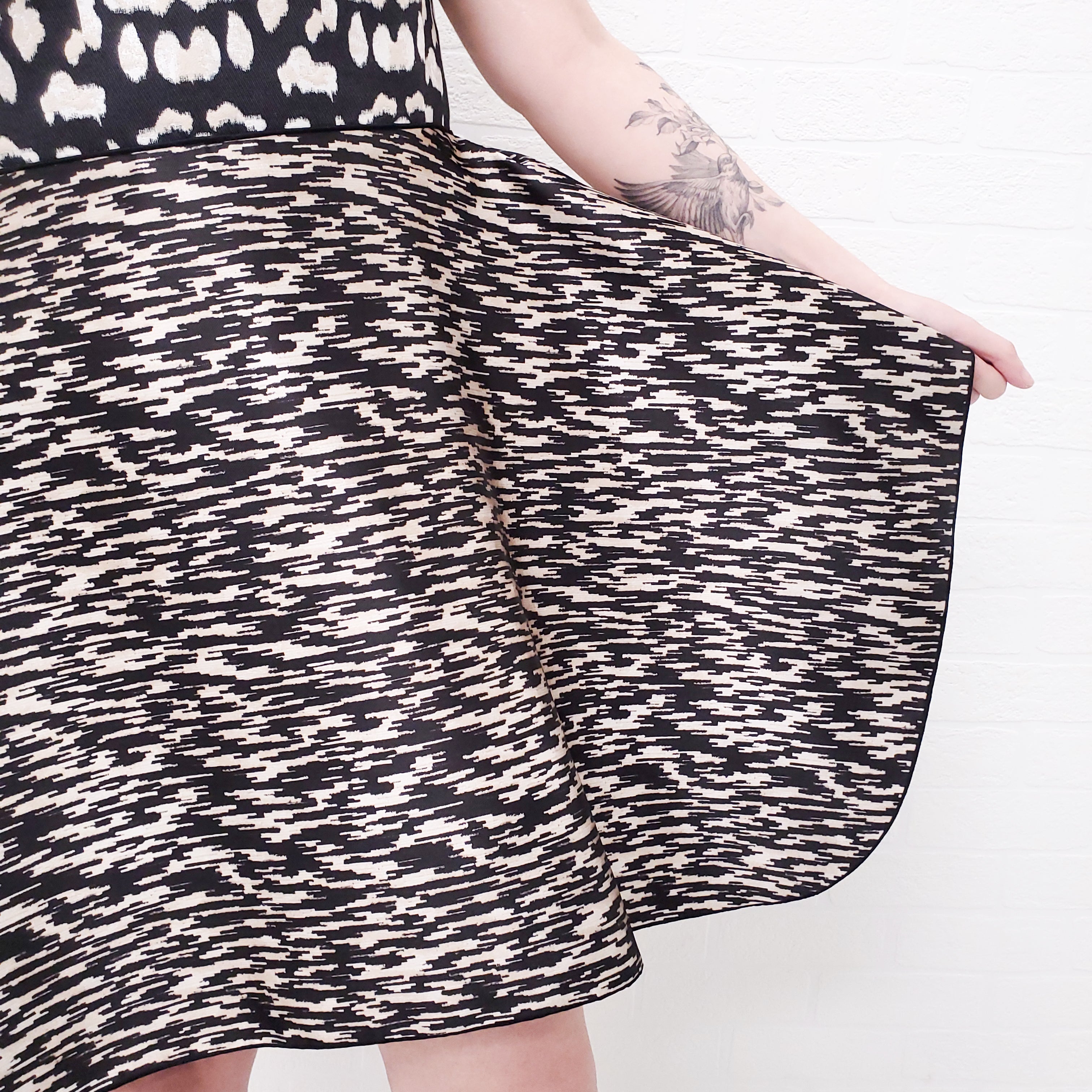 GIAMBATTISTA VALLI LEOPARD PATTERNED A-LINE DRESS - SIZE 44