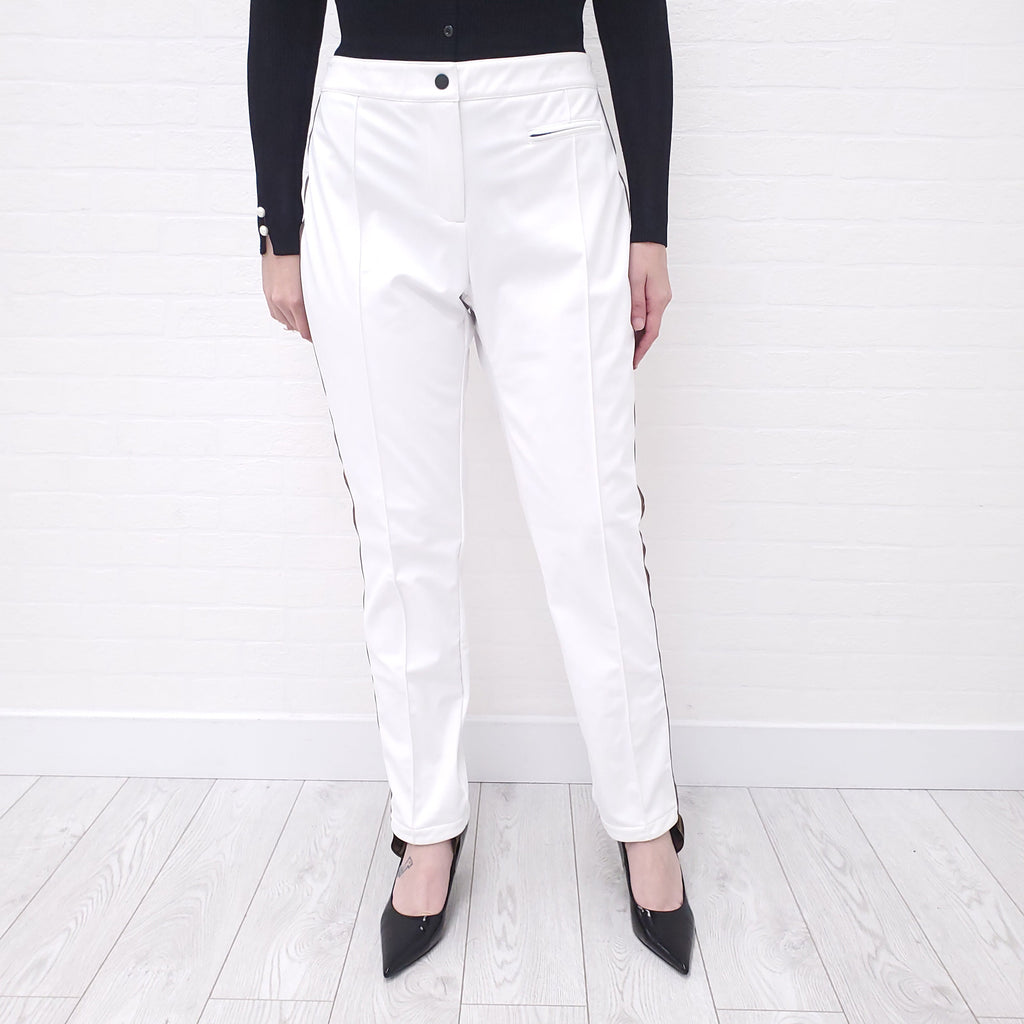 FENDI LOGO WHITE SKI PANTS - SIZE 48