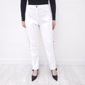 FENDI LOGO WHITE SKI PANTS - SIZE 48