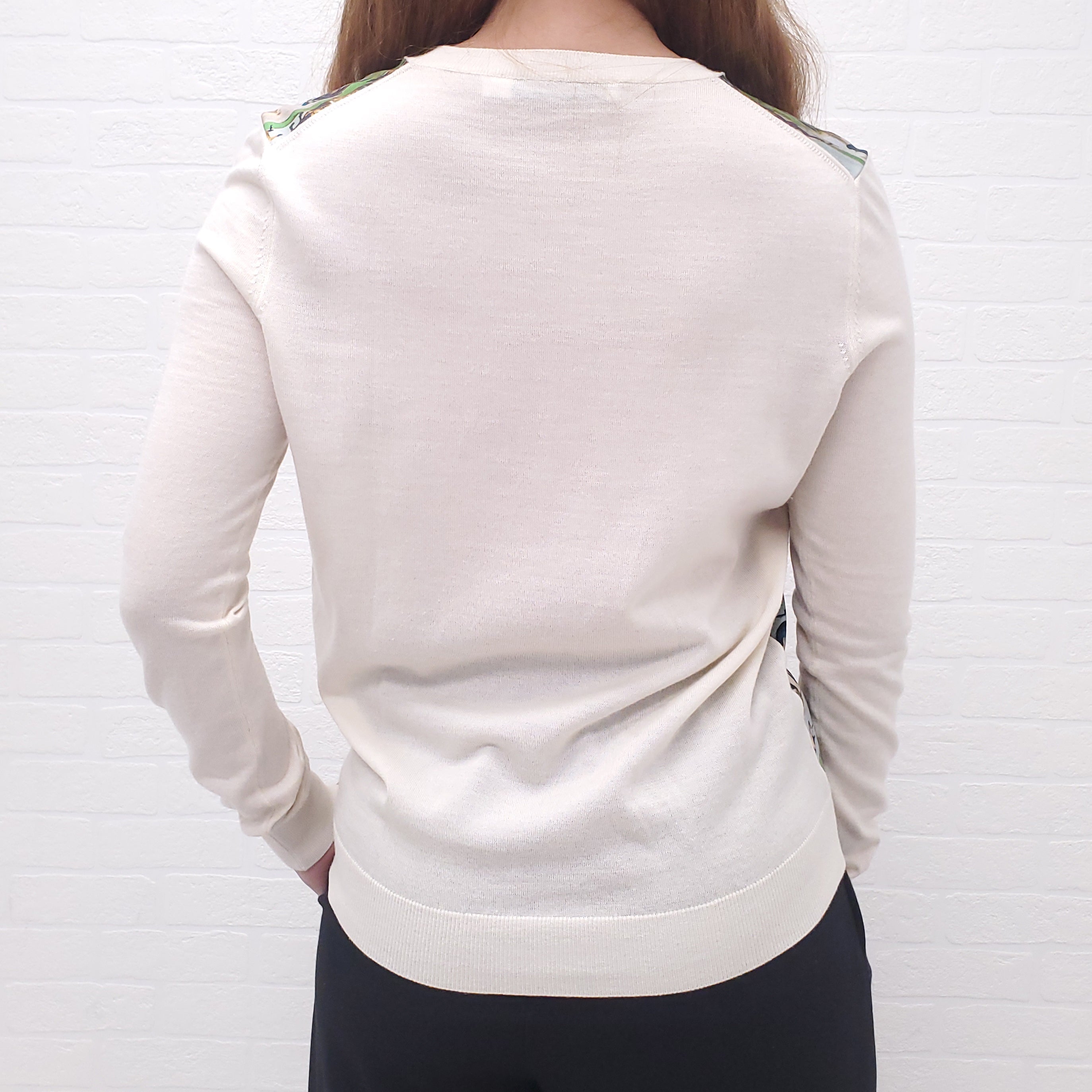 CHRISTIAN DIOR HORSE SILK AND WOOL SWEATER ($3700)- SIZE 36