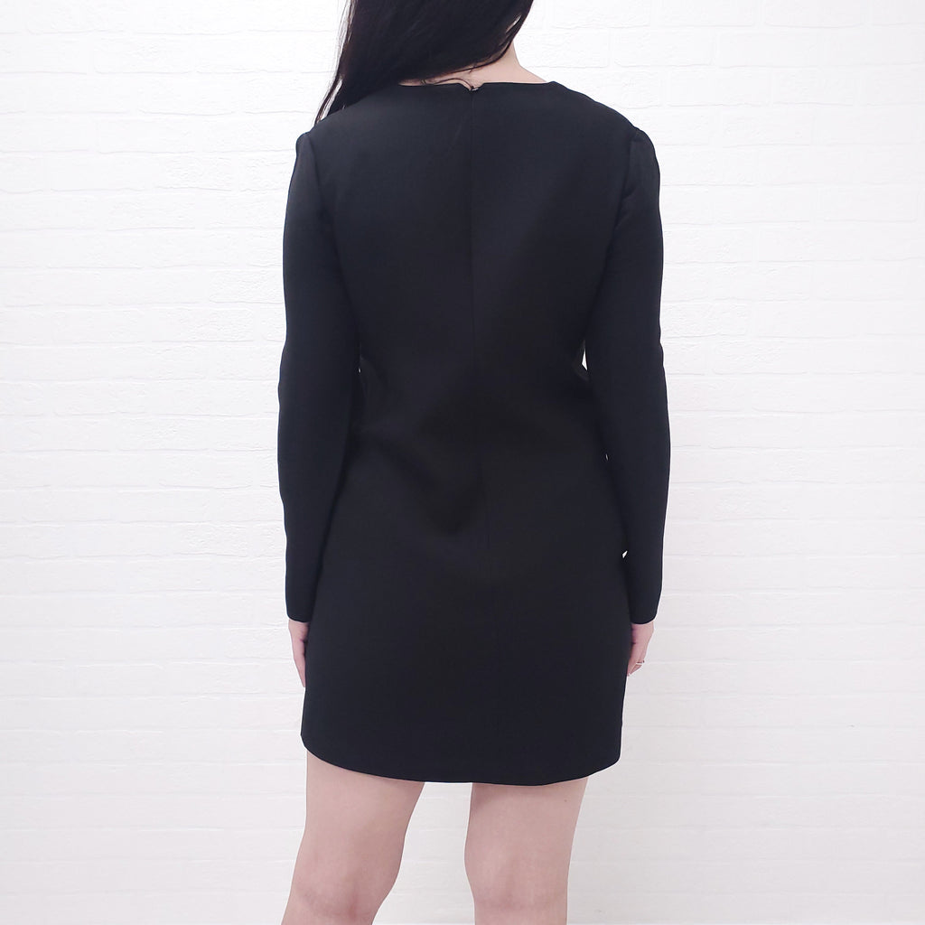 VALENTINO BLACK SCOOP NECK DRESS - SIZE 42