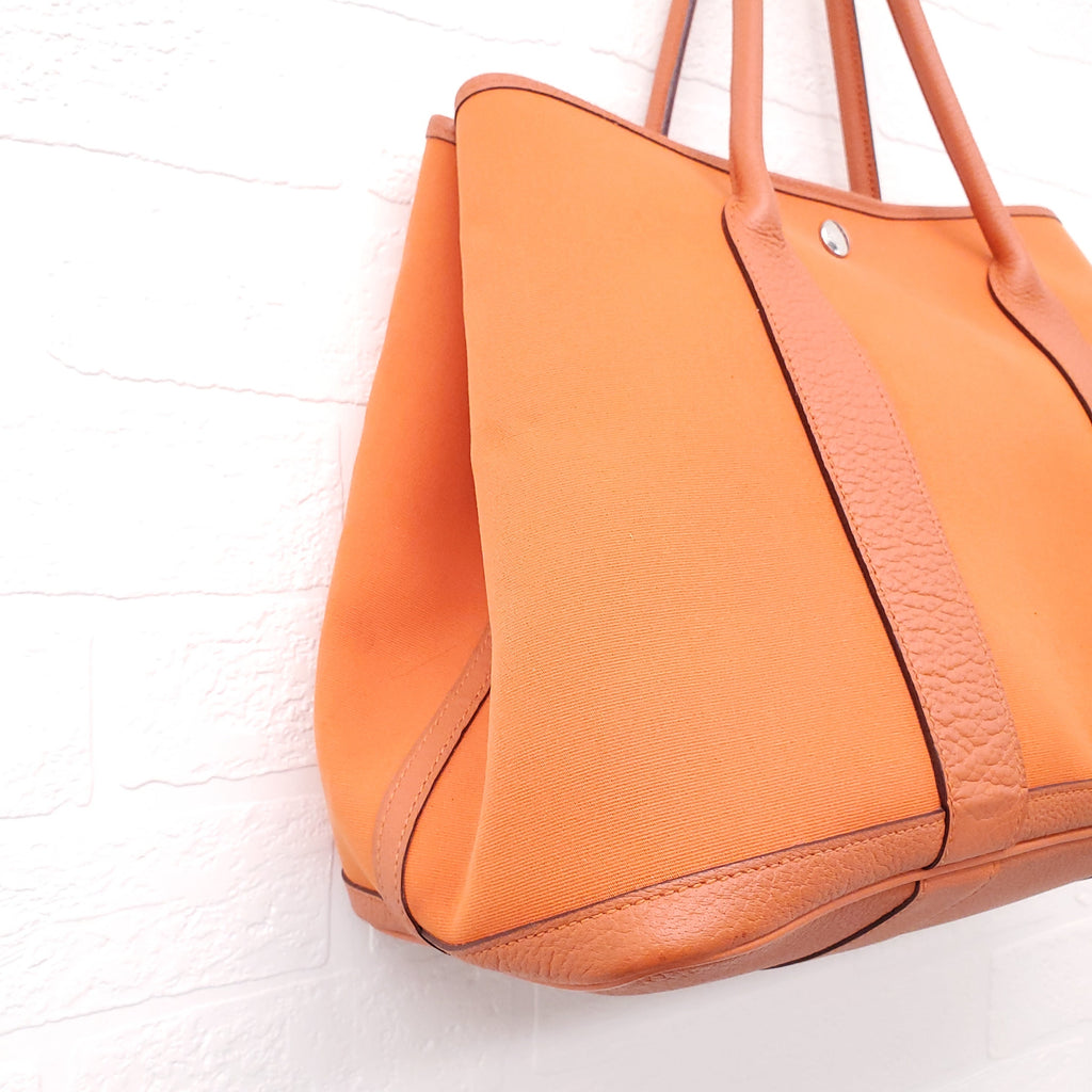 HERMÈS ORANGE GARDEN PM TOTE BAG