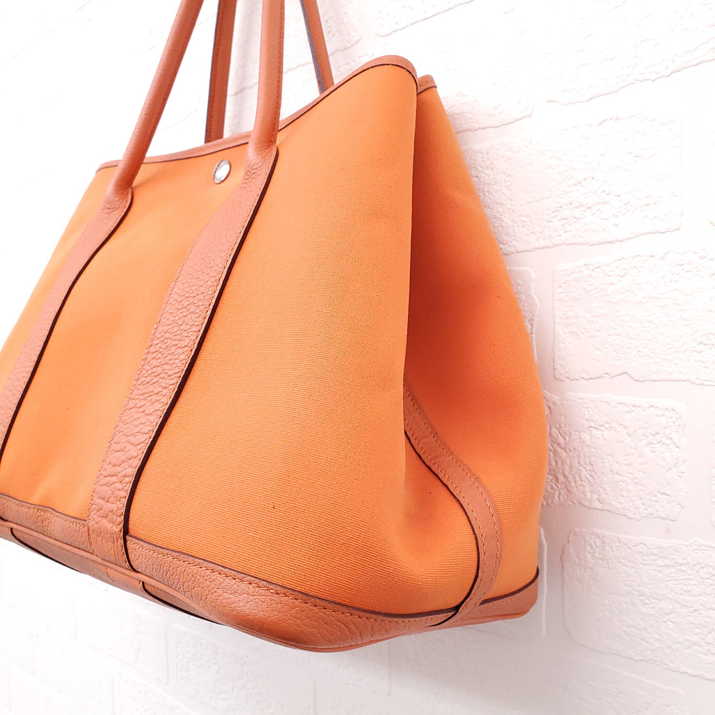 HERMÈS ORANGE GARDEN PM TOTE BAG