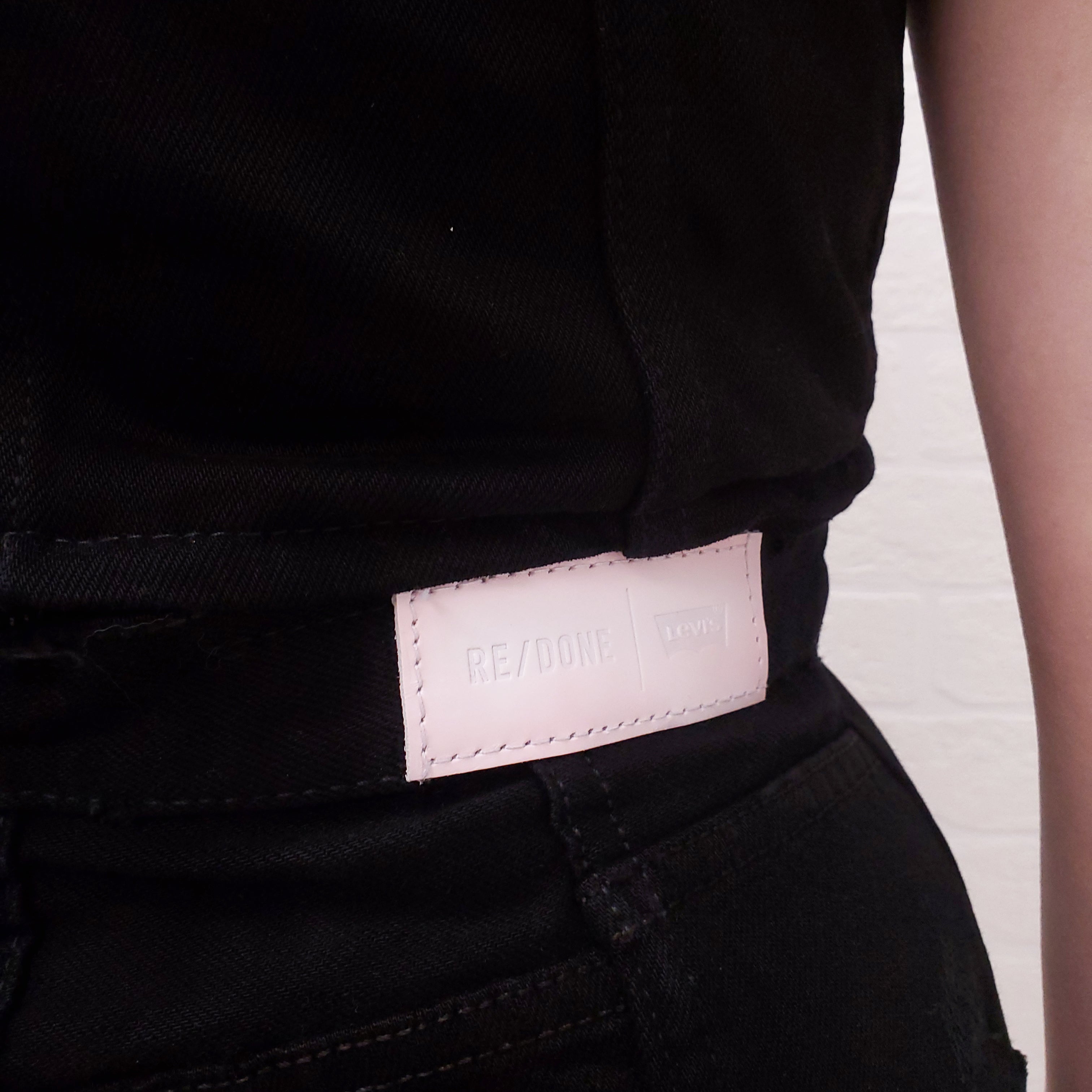 RE/DONE X LEVIS BLACK DENIM OVERALL DRESS - SIZE M