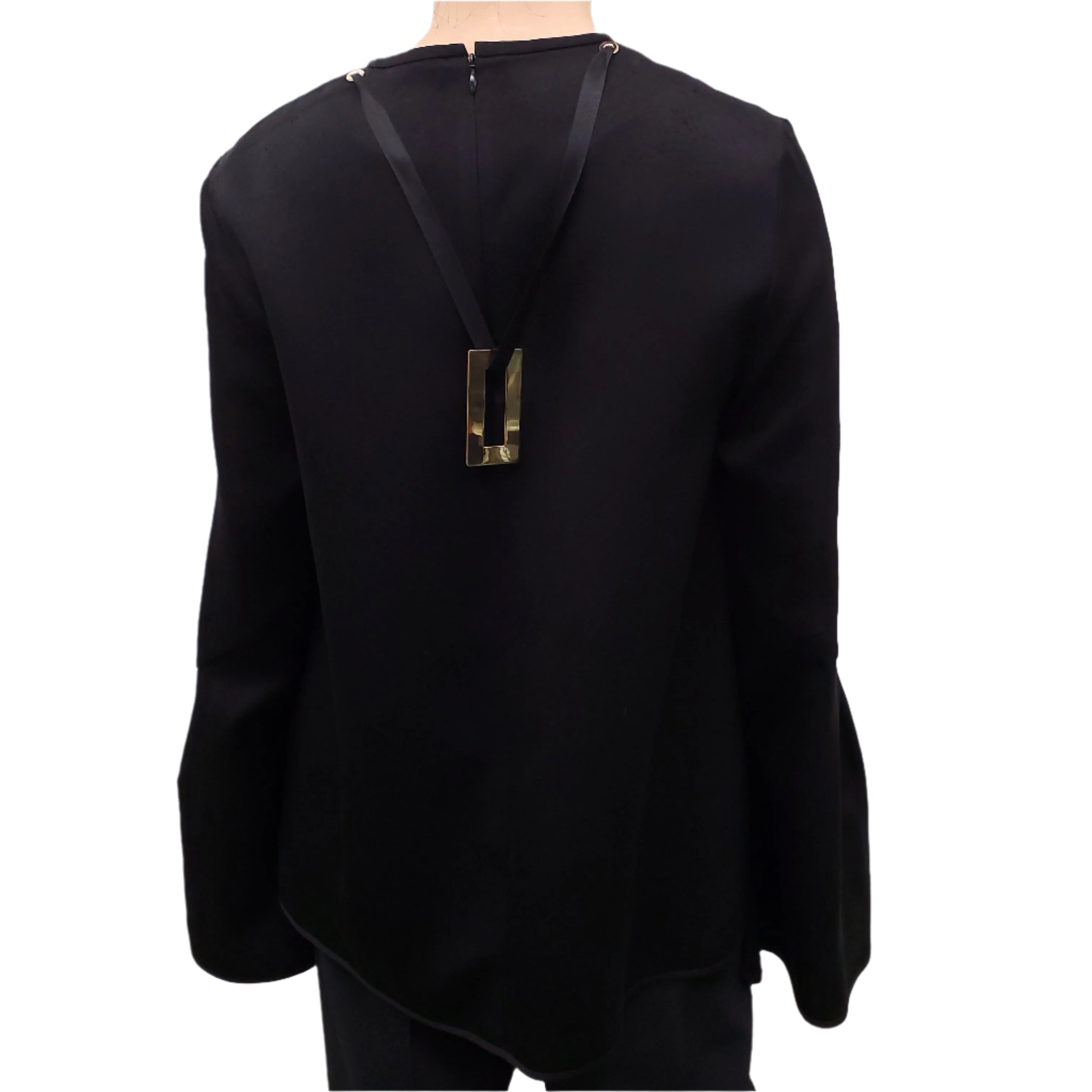 ELLERY BLOUSE WITH GOLD PLATED NECKLACE - SIZE 6