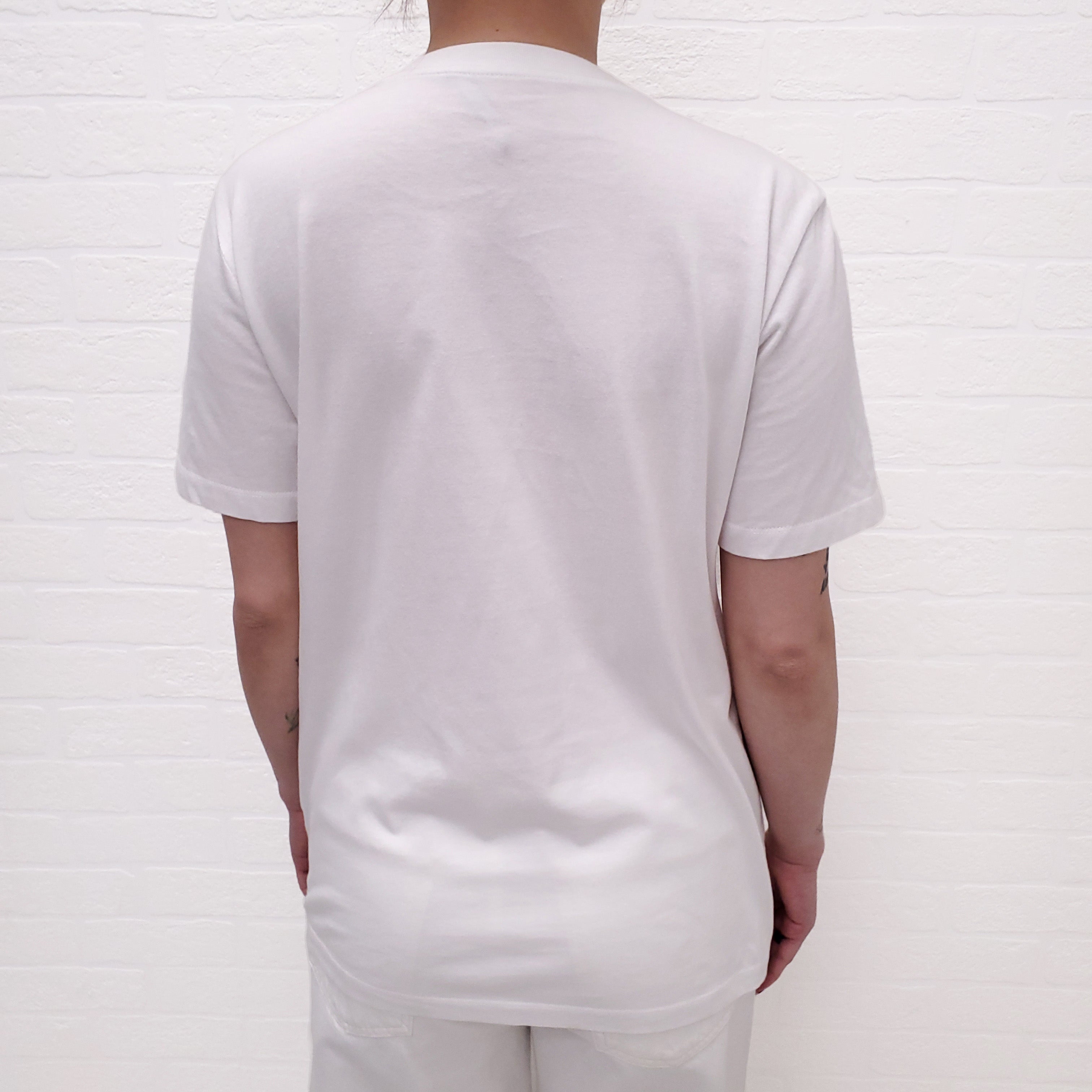 BALMAIN WHITE 'DIE FOR WHAT YOU LOVE' BEADED T-SHIRT - SIZE S