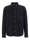 Amiri Men Black Shirt With Classic Collar And Logo Plaque On The Front In Fabric Man