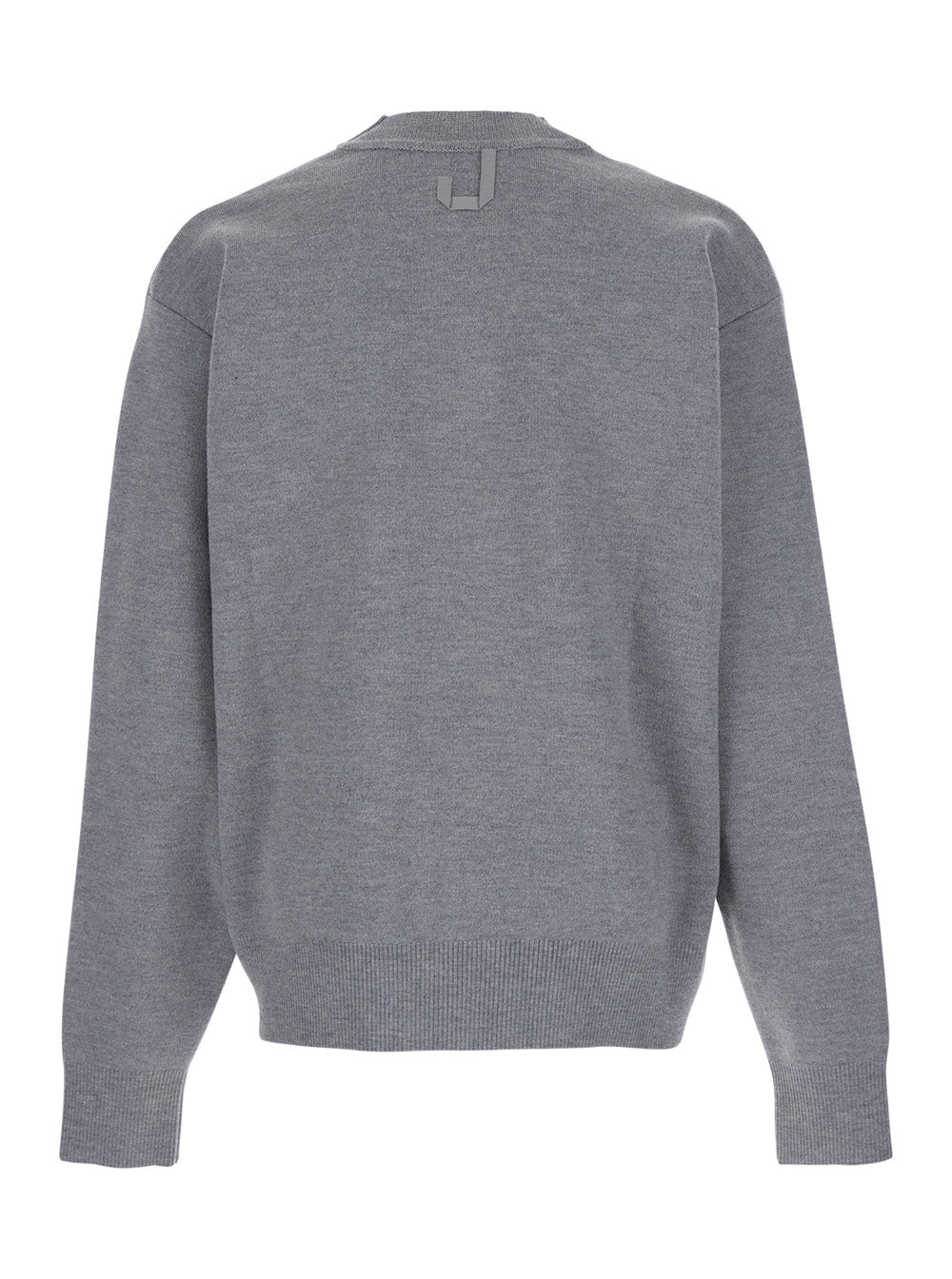 Jacquemus Men Grey V-Neck Cardigan With Dropped Shoulders In Cotton Man