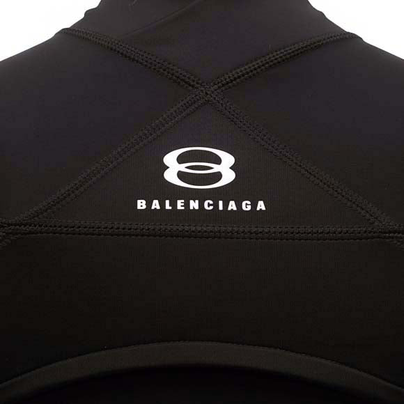 BALENCIAGA COLLECTABLE SPANDEX LOGO GOWN - SIZE 38