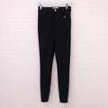 CELINE TRIOMPHE LEGGING PANT WITH GOLD LOGO AND ZIPPER DETAIL - SIZE 34