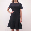 STELLA MCCARTNEY FLARED BOTTOM BLACK DRESS - SIZE 44