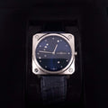 BELL & ROSS DIAMOND WATCH EAGLE QUARTZ 39MM CORDON BLEU
