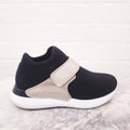 SALVATORE FERRAGAMO BLACK SNEAKERS - SIZE 6.5C