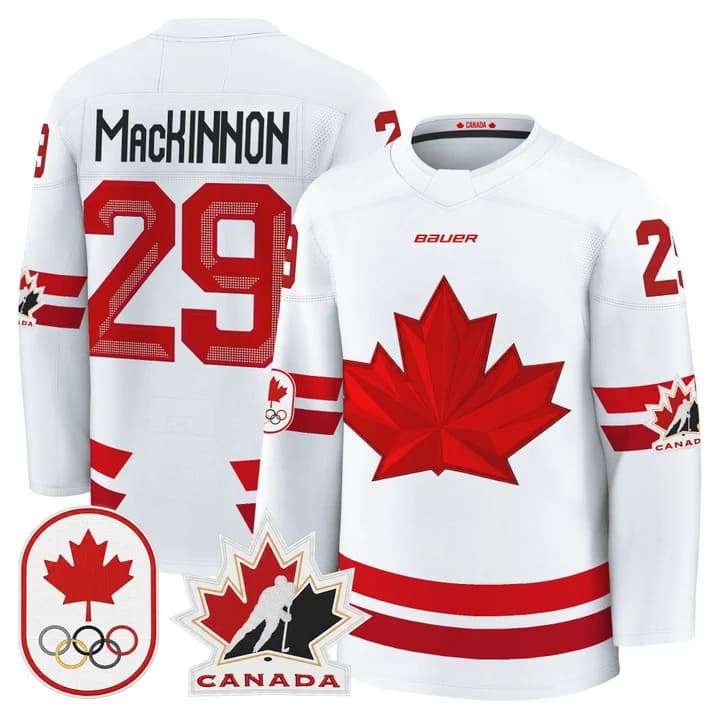 Nathan MacKinnon Canada 2026 Olympic Jersey - White