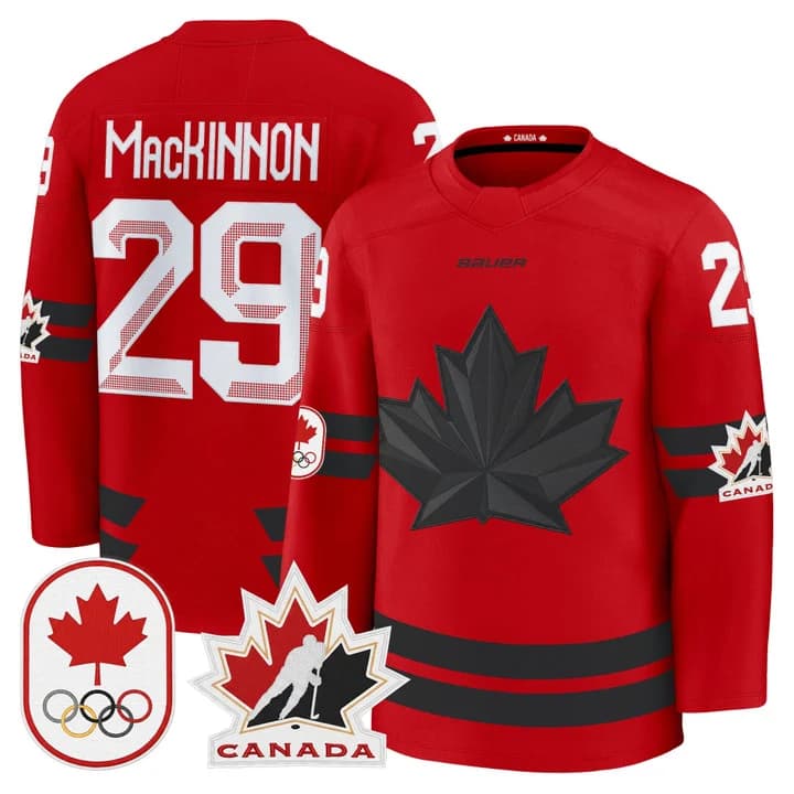 Nathan MacKinnon Canada 2026 Olympic Jersey - Red