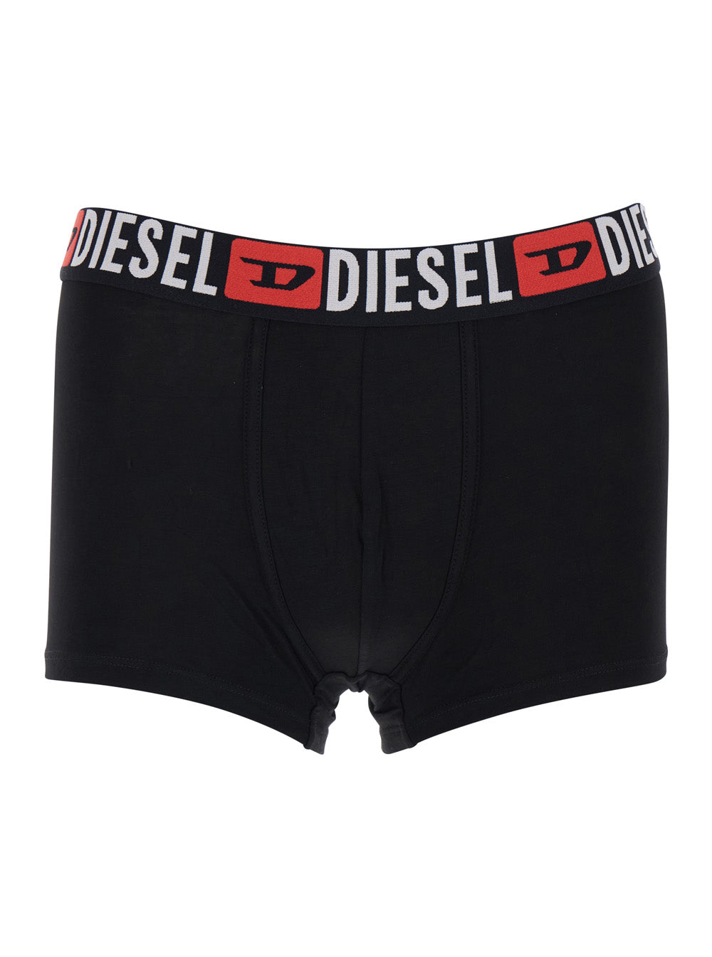 Diesel Men Multicolor Set Of Three Boxer Shorts With Elastic Waist With Logo Lettering In Cotton Stretch Man