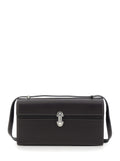 Savette Women Shoulder Bag 'Simmetry' With Top Strap And Turn Lock Closure In Brown Leather For Women