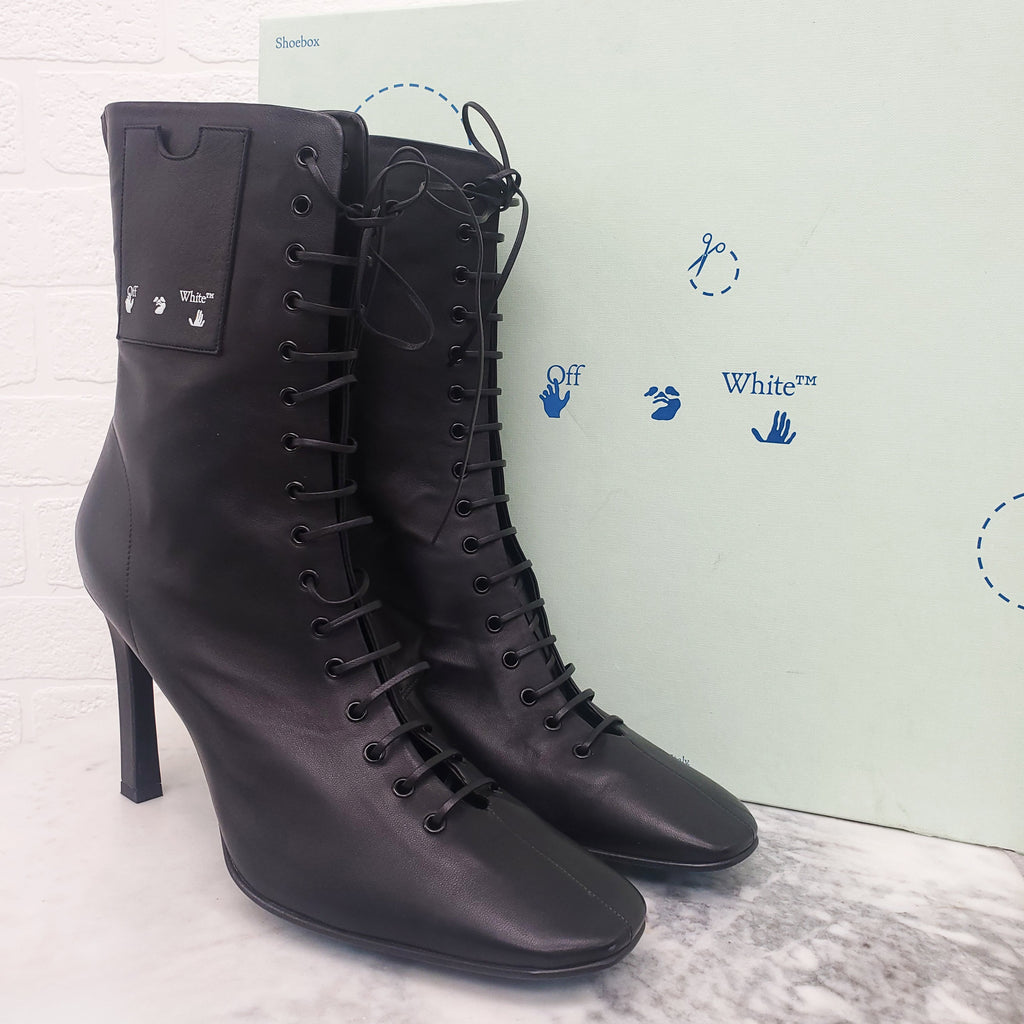 OFF-WHITE LOGO BOOTS - SIZE 41