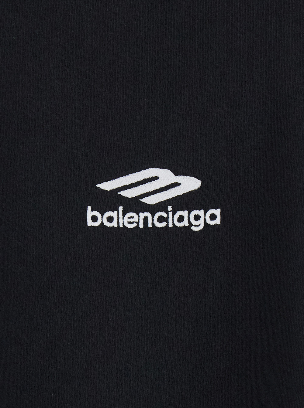 Balenciaga Men Black Tshirt With Logo On Front And Maxi Logo On Back In Cotton Man