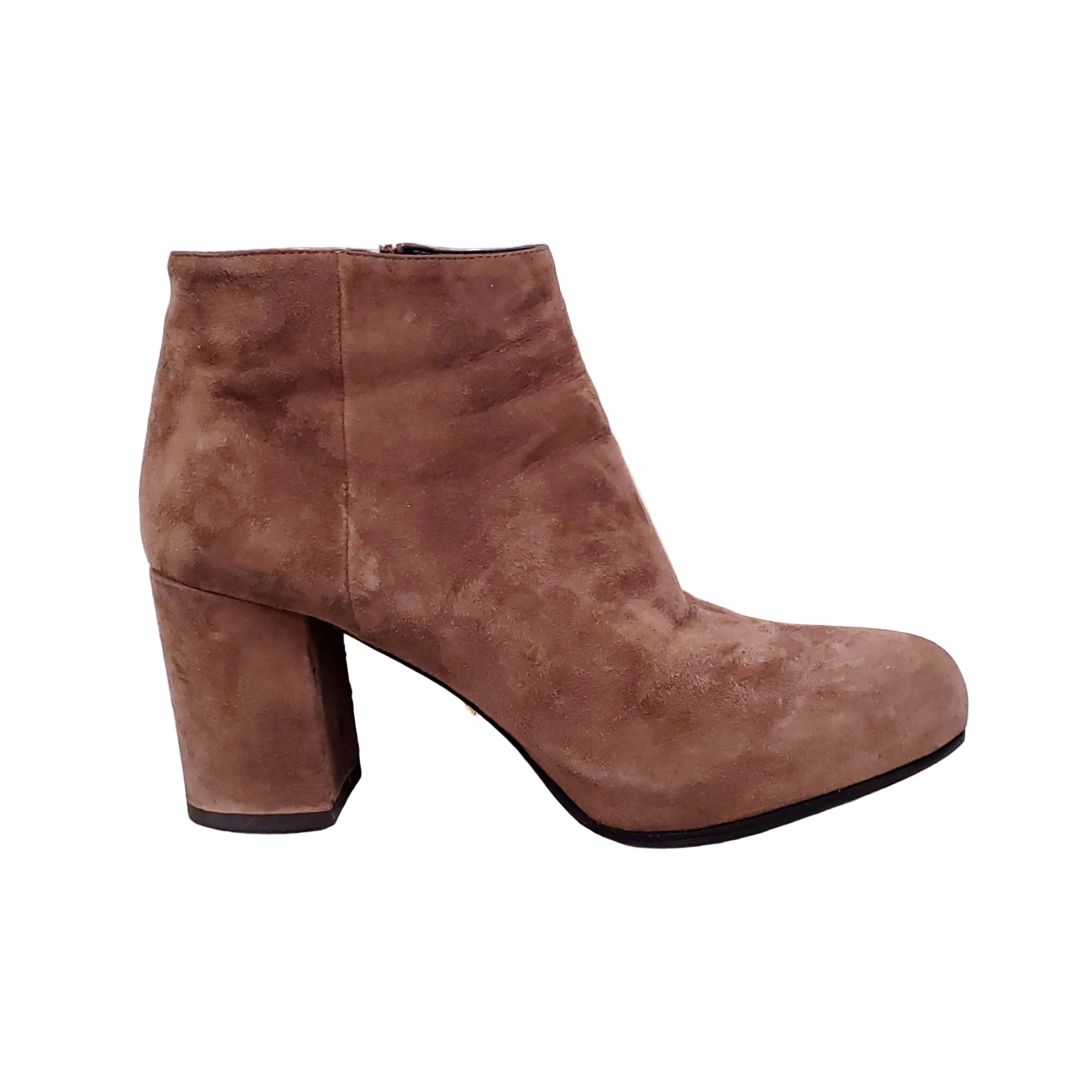 PRADA BROWN SUEDE BOOTIES - SIZE 38