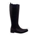 JIL SANDER BLACK LEATHER BOOTS WITH ELASTIC DETAIL - SIZE 39