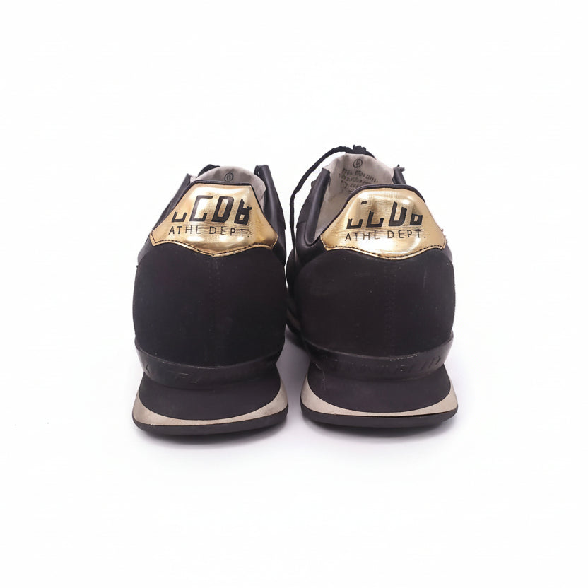 GOLDEN GOOSE BLACK AND GOLD RUNNING - SIZE 37
