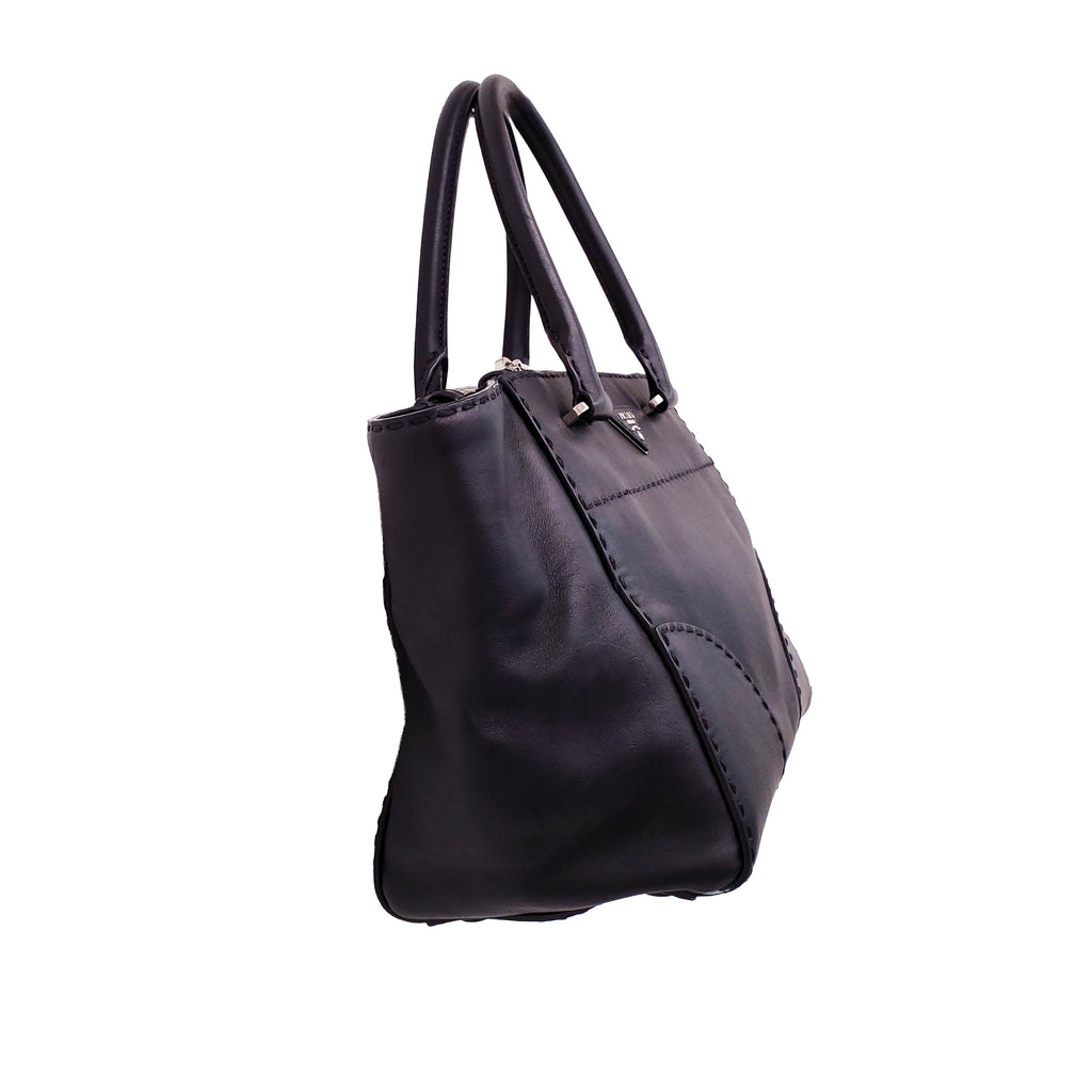 PRADA CITY CALF LEATHER TWIN POCKET BAG