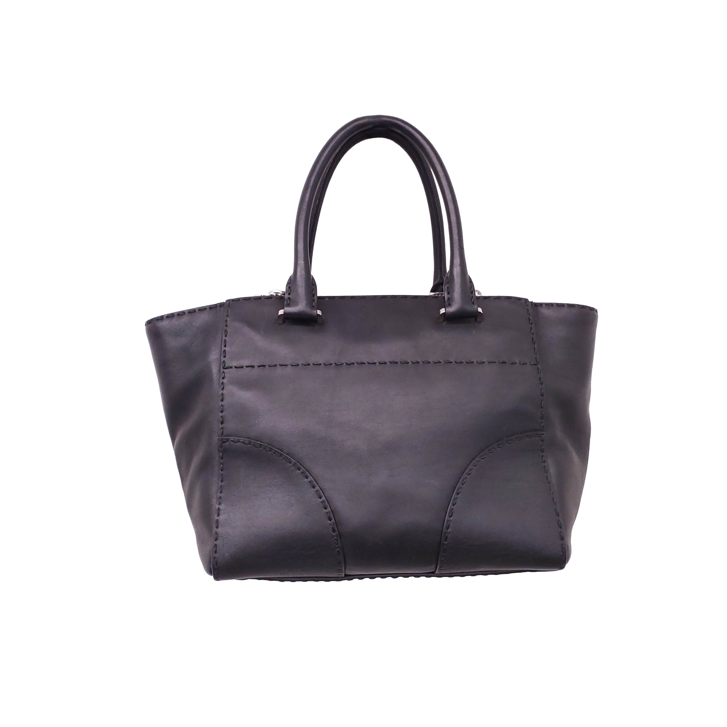 PRADA CITY CALF LEATHER TWIN POCKET BAG