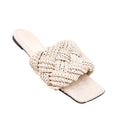 BOTTEGA VENETA WOVEN FABRIC MULES - SIZE 37.5