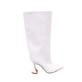 AMINA MAUDDI RAIN WHITE LEATHER BOOTS - SIZE 37.5