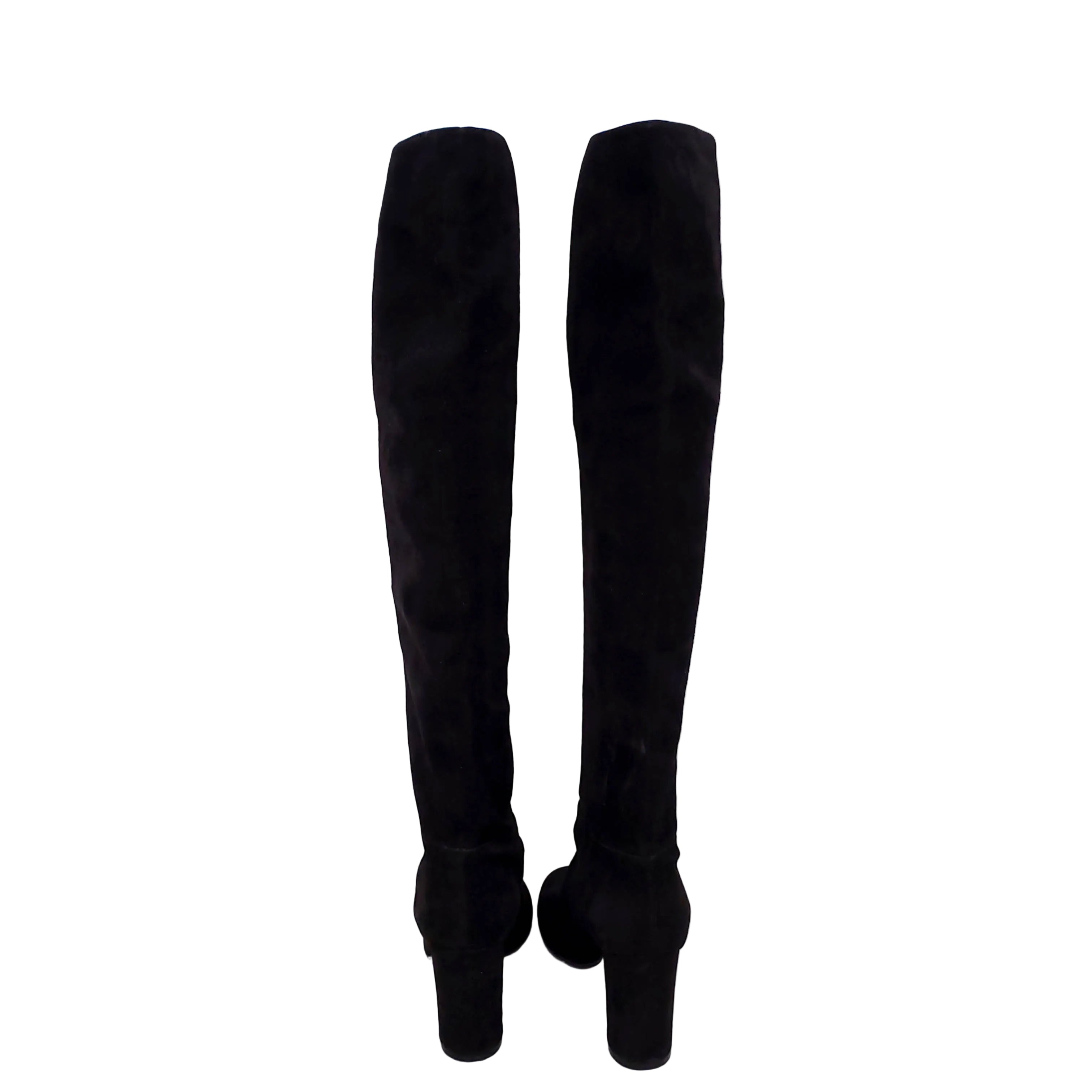 GIANVITTO ROSSI BLACK SUEDE KNEE HIGH BOOTS - SIZE 37.5