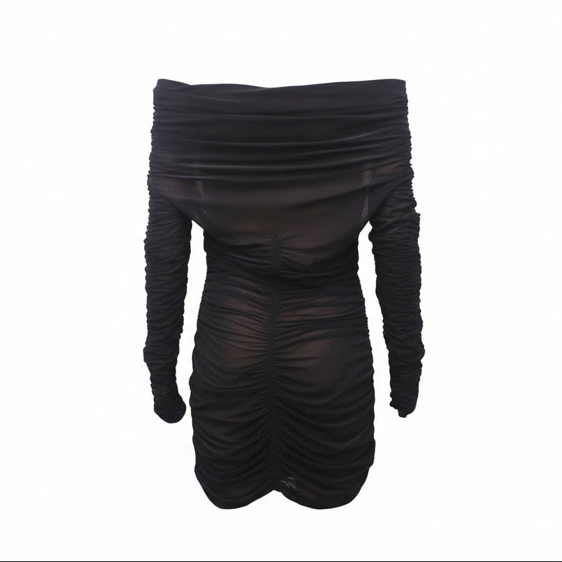 KNWLS RUCHED MINI DRESS - SIZE 14 (SIZE 8 US)