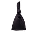 BOTTEGA VENETA BLACK WOVEN WRISTLET BAG